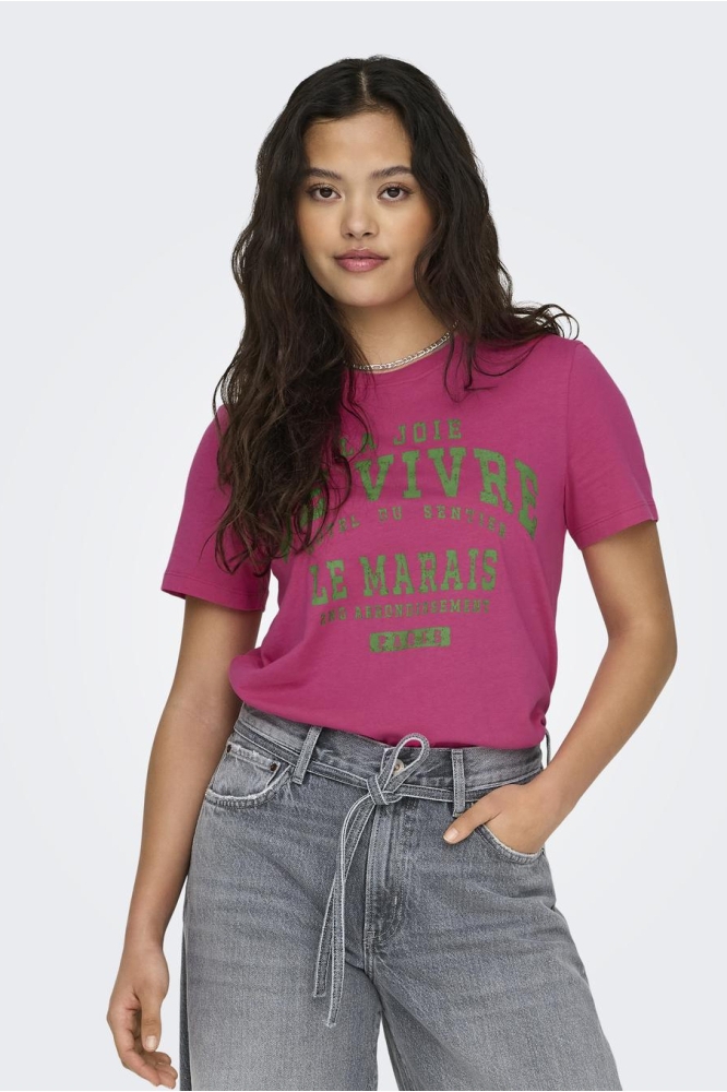 ONLREGINA SS REG TEE CS JRS 15319748 Fuchsia Purple/De vivre